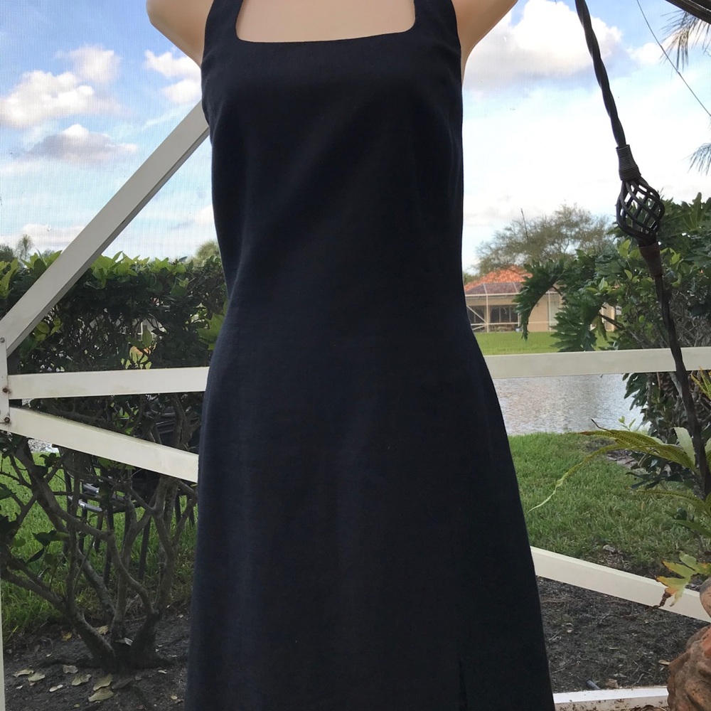 Laundry Shelli Segal Black Halter Dress Sz 10 /12